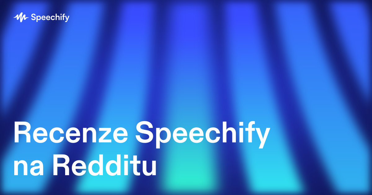 Recenze Speechify na Redditu