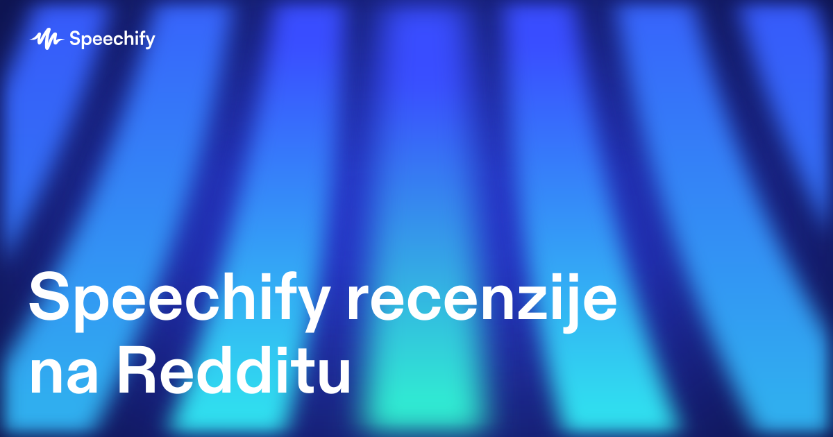 Speechify recenzije na Redditu