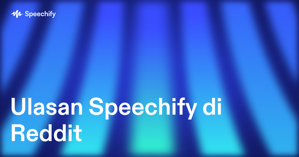 Ulasan Speechify di Reddit