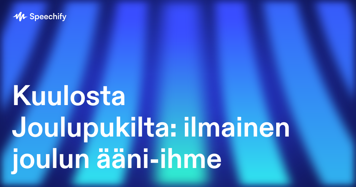 Kuulosta Joulupukilta: ilmainen joulun ääni-ihme