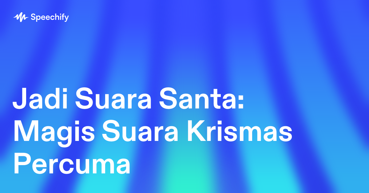 Jadi Suara Santa: Magis Suara Krismas Percuma