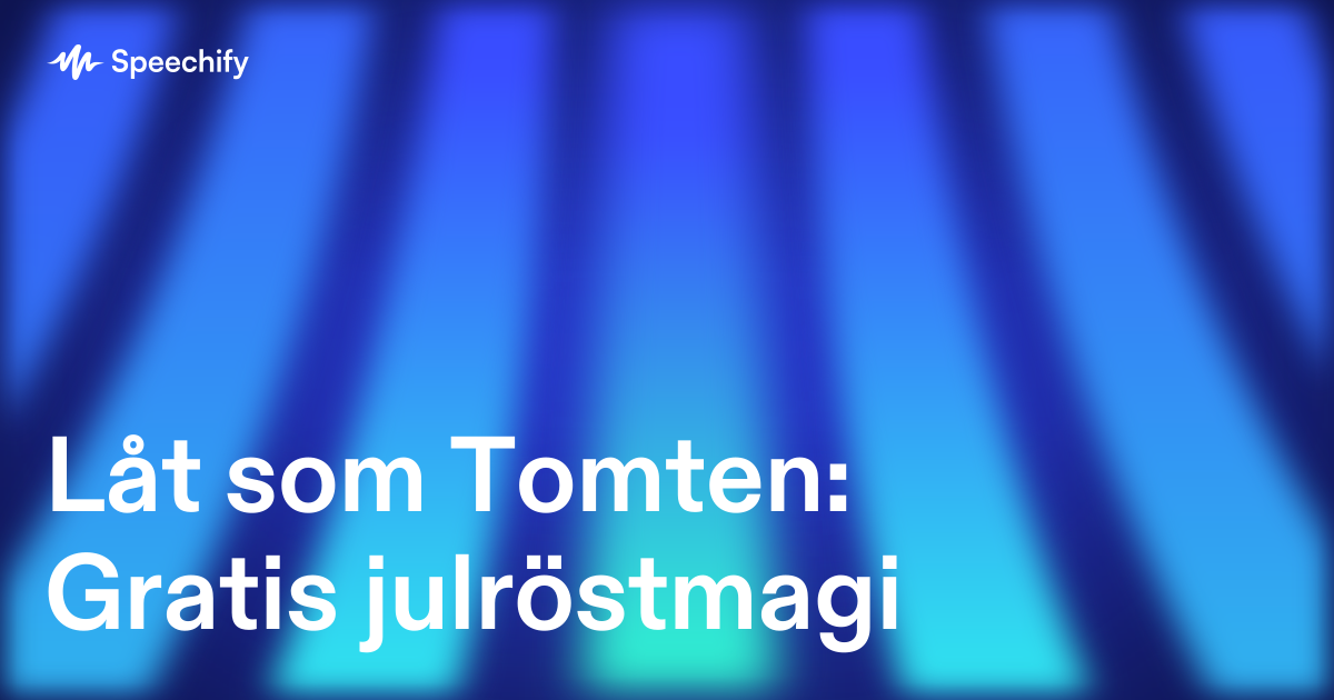 Låt som Tomten: Gratis julröstmagi