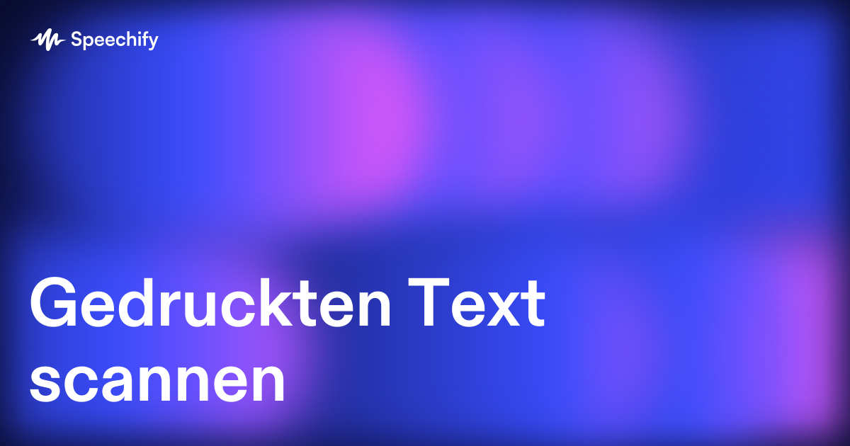 Gedruckten Text scannen