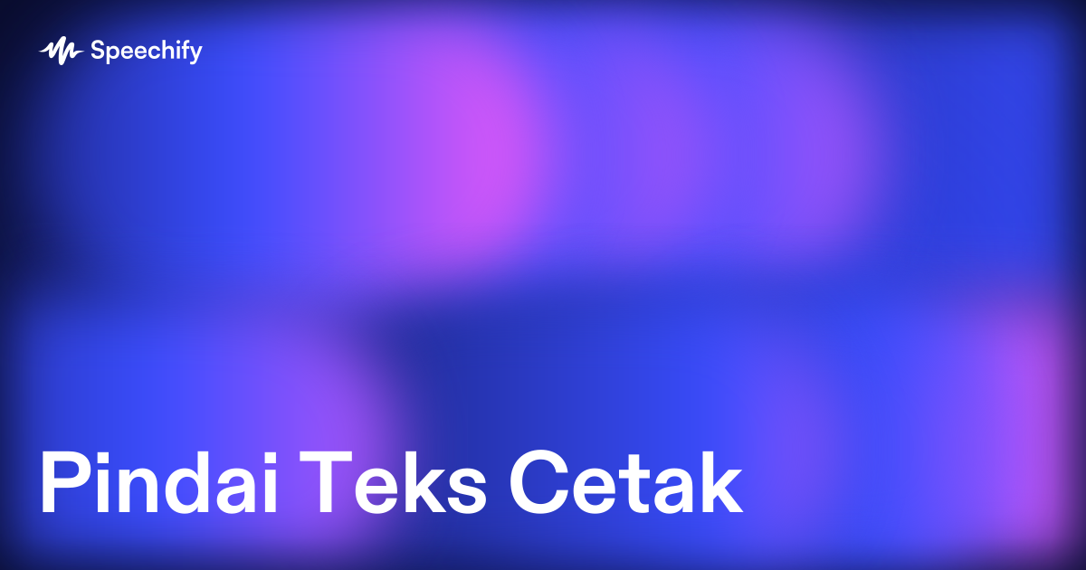Pindai Teks Cetak