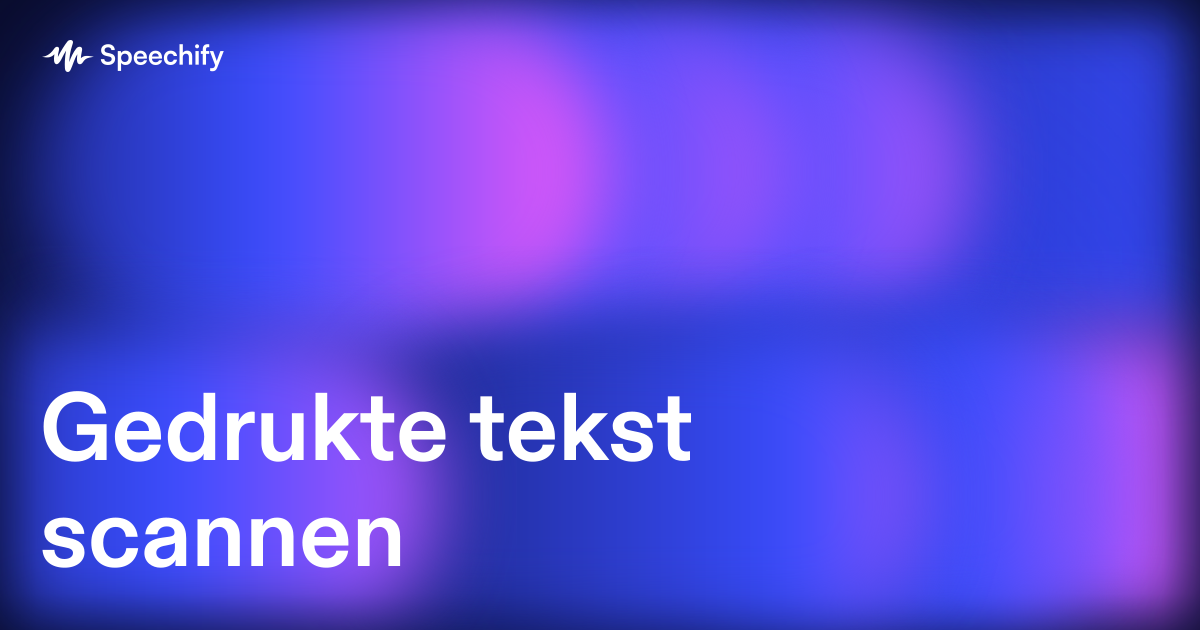Gedrukte tekst scannen