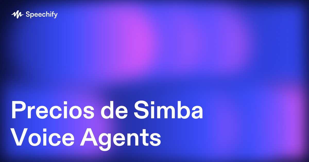 Precios de Simba Voice Agents
