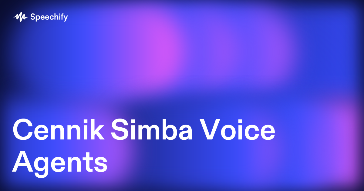 Cennik Simba Voice Agents