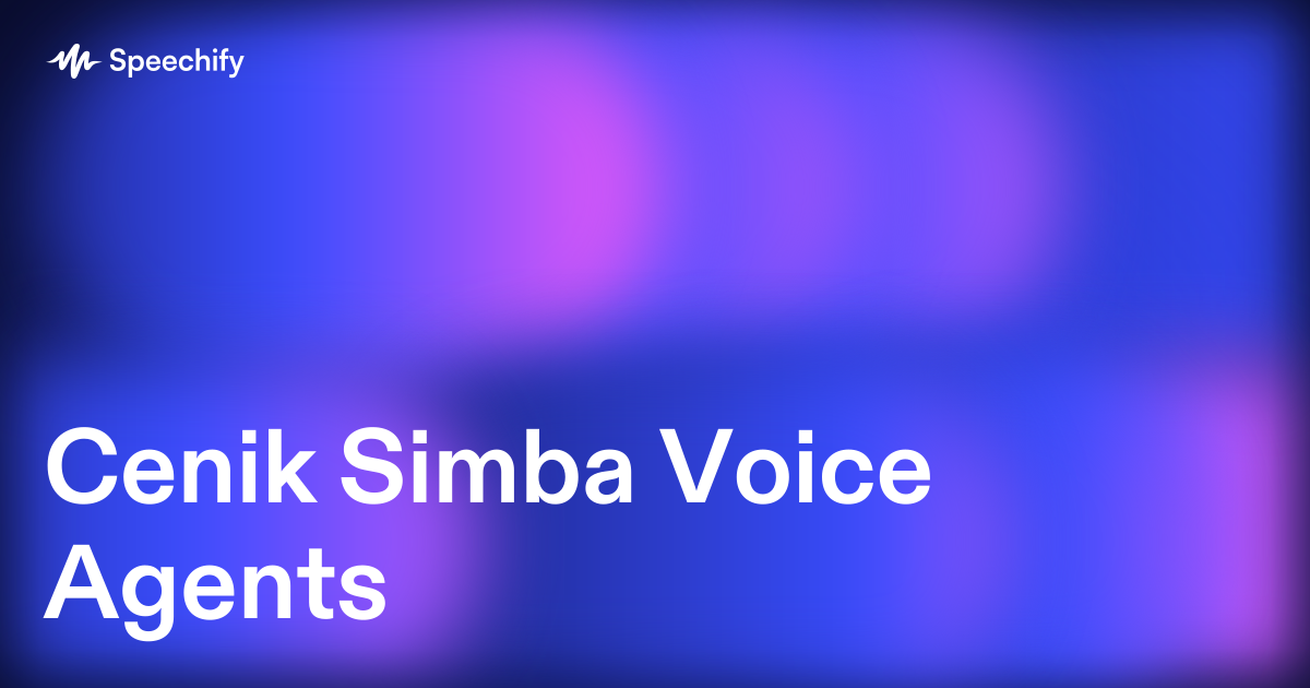 Cenik Simba Voice Agents