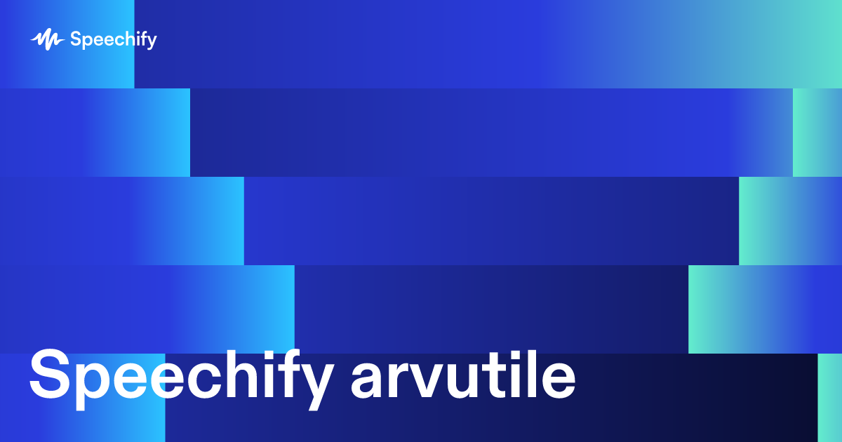 Speechify arvutile