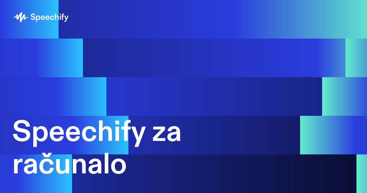 Speechify za računalo