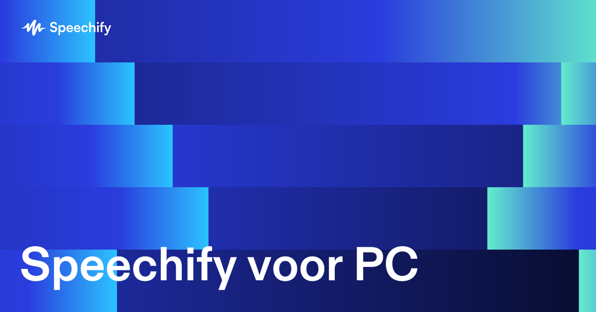Speechify voor PC