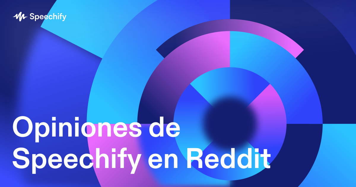 Opiniones de Speechify en Reddit