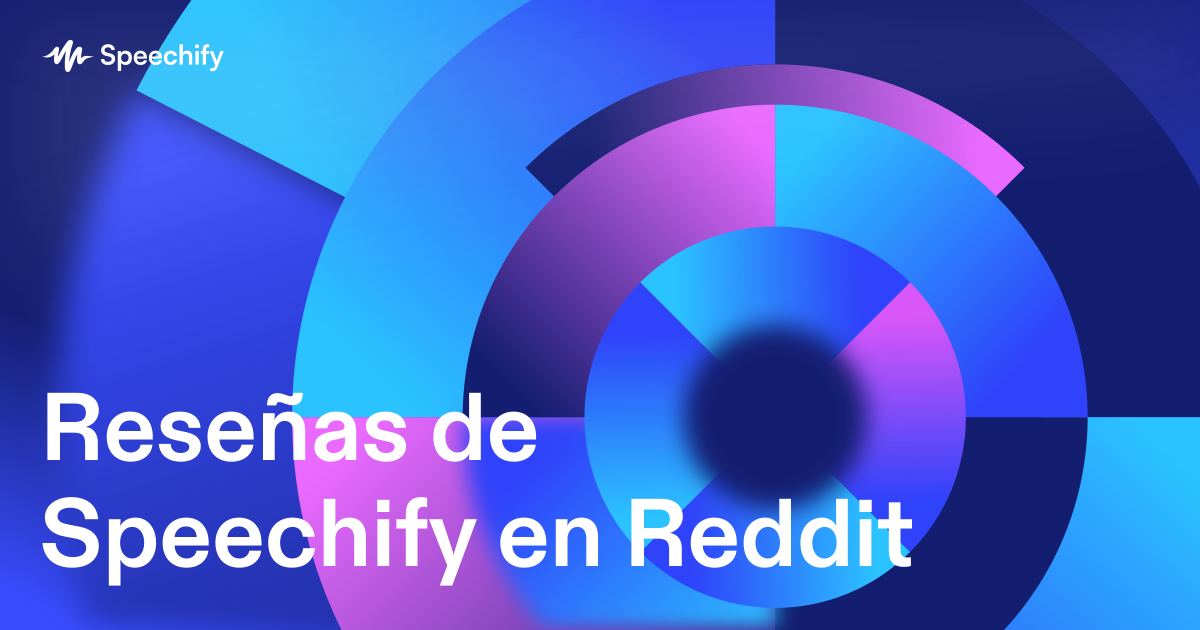 Reseñas de Speechify en Reddit
