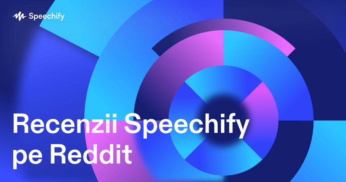 Recenzii Speechify pe Reddit