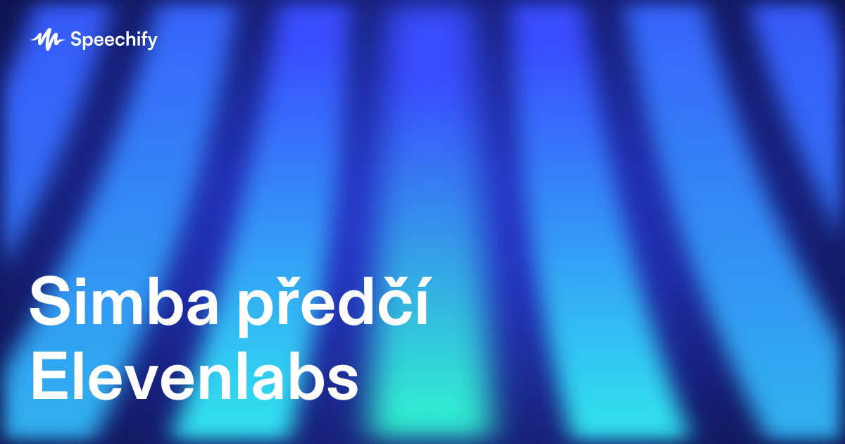Simba předčí Elevenlabs