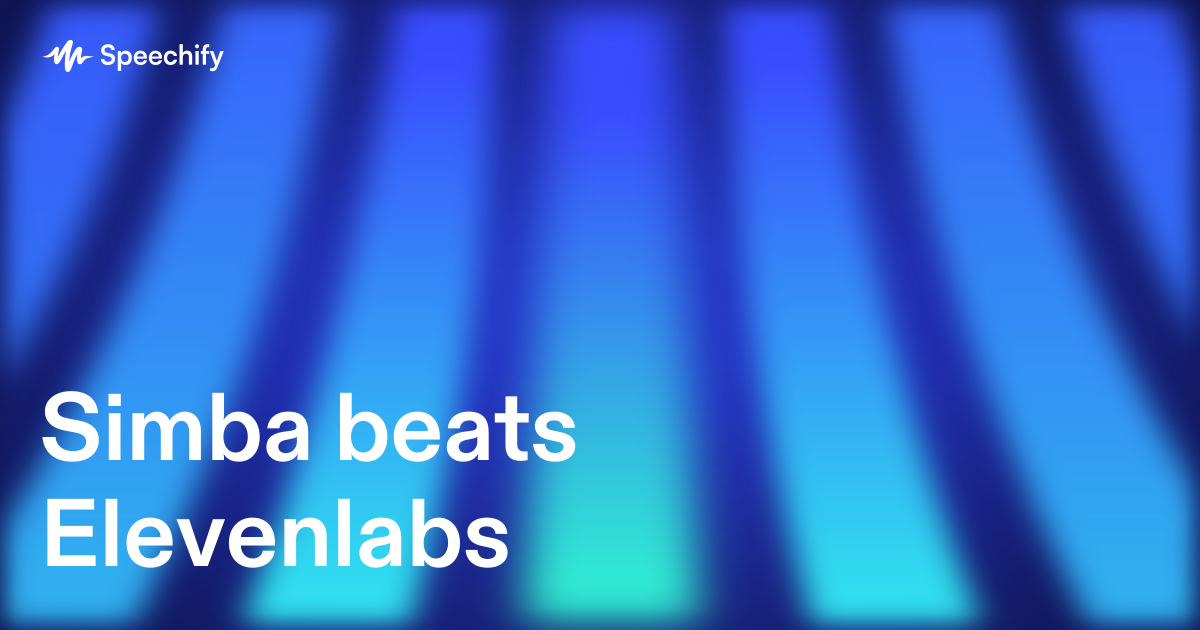 Simba beats Elevenlabs