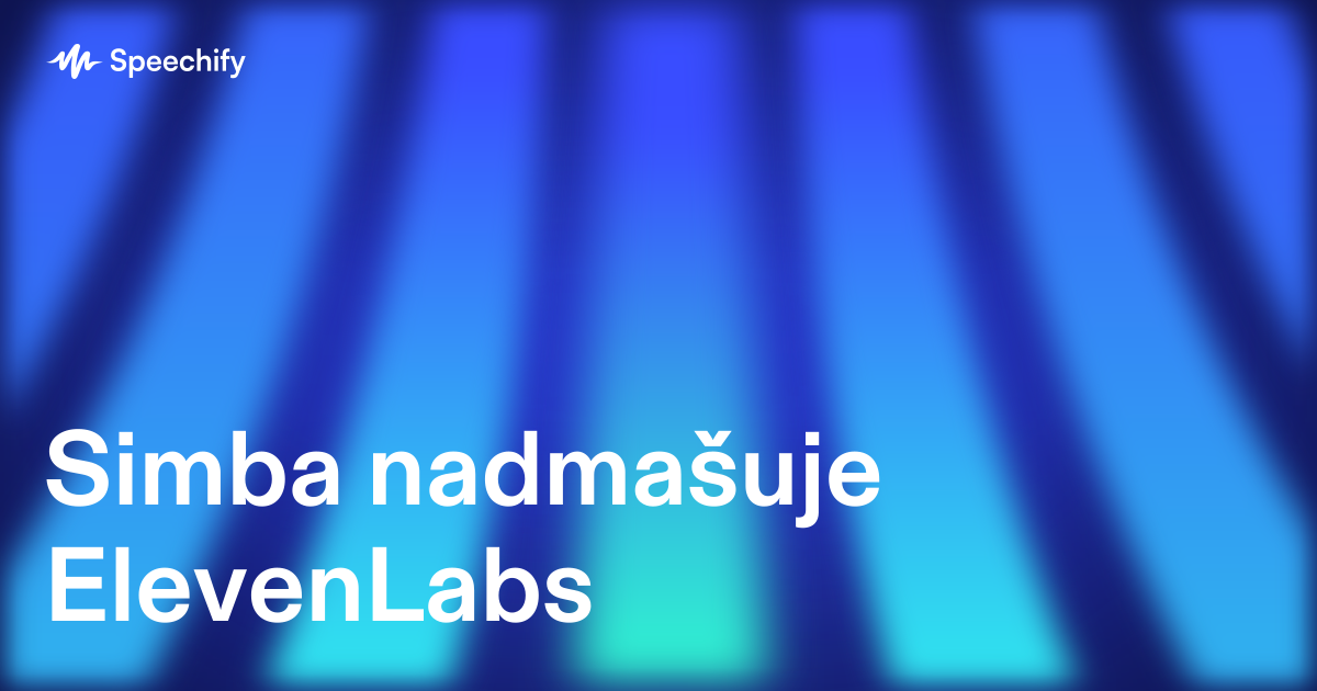 Simba nadmašuje ElevenLabs