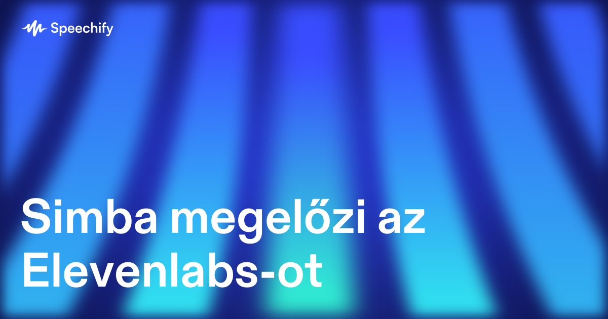 Simba megelőzi az Elevenlabs-ot