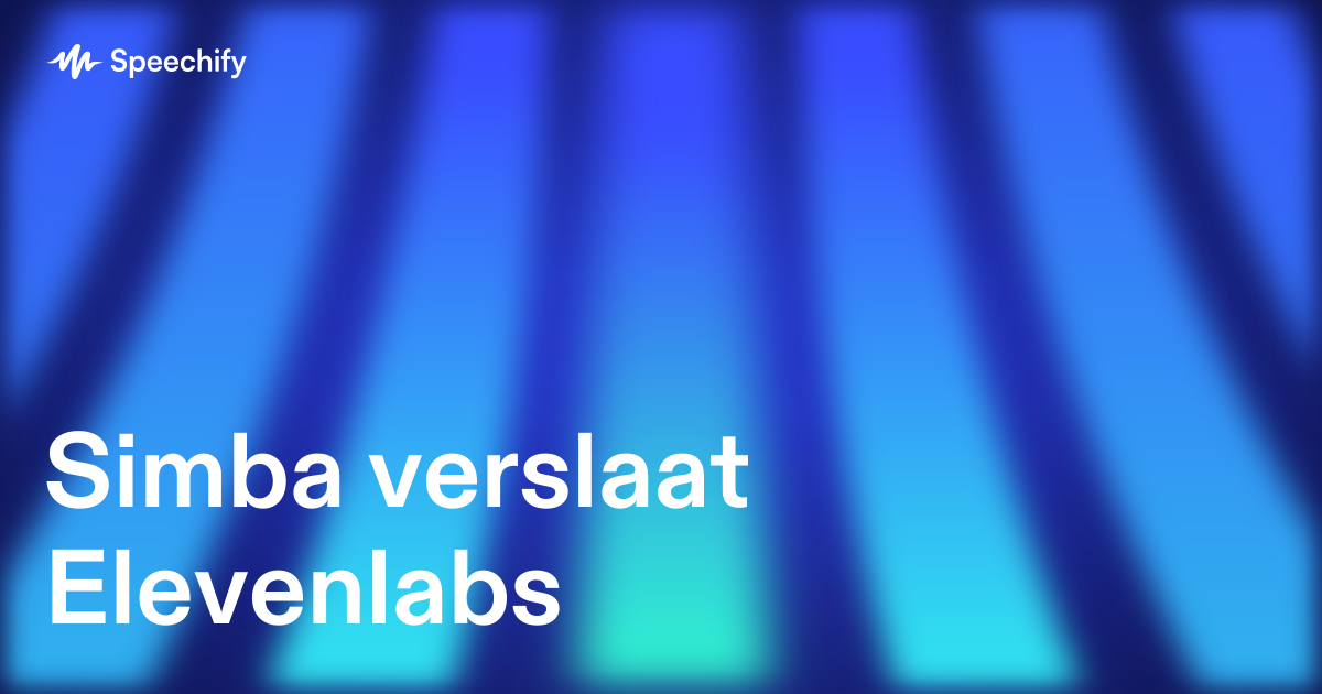 Simba verslaat Elevenlabs