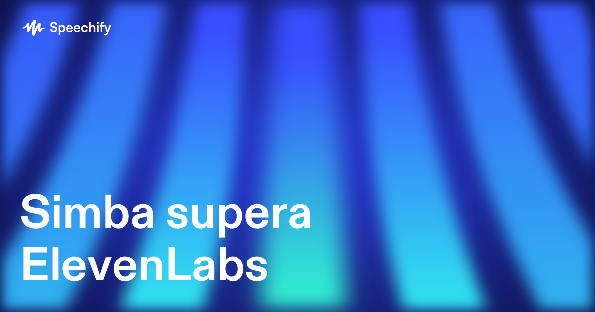 Simba supera ElevenLabs