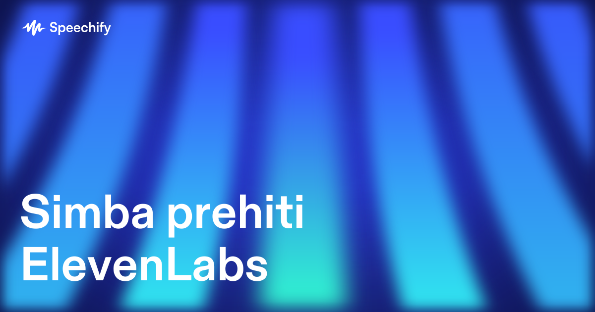 Simba prehiti ElevenLabs