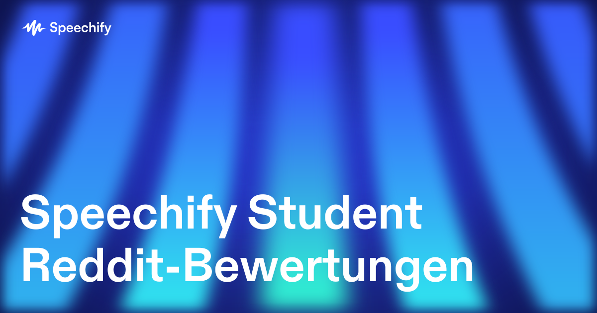 Speechify Student Reddit-Bewertungen