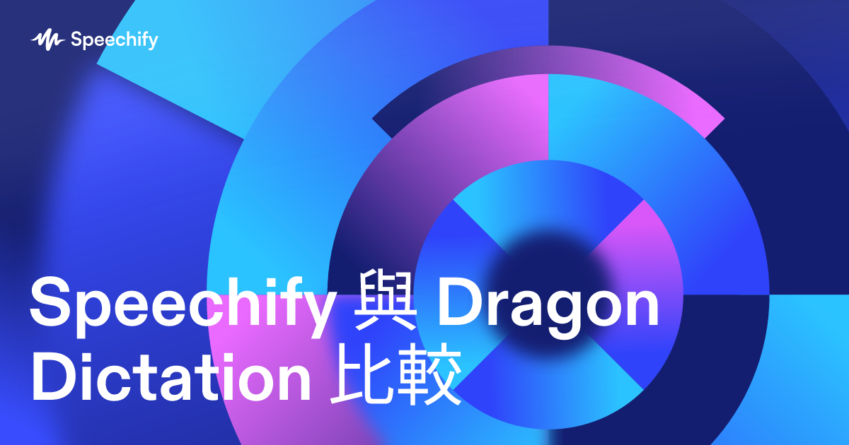 Speechify 與 Dragon Dictation 比較