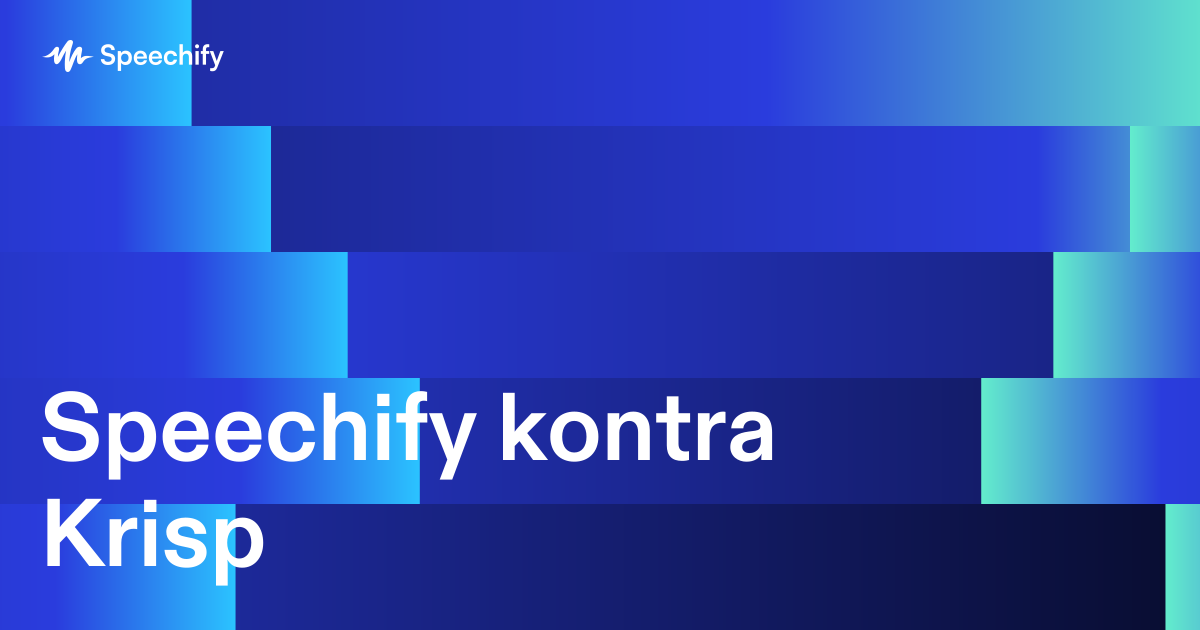 Speechify kontra Krisp