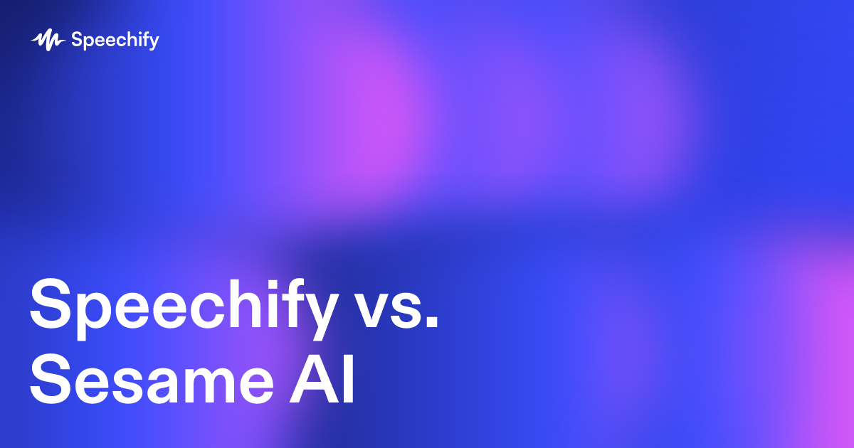 Speechify vs. Sesame AI