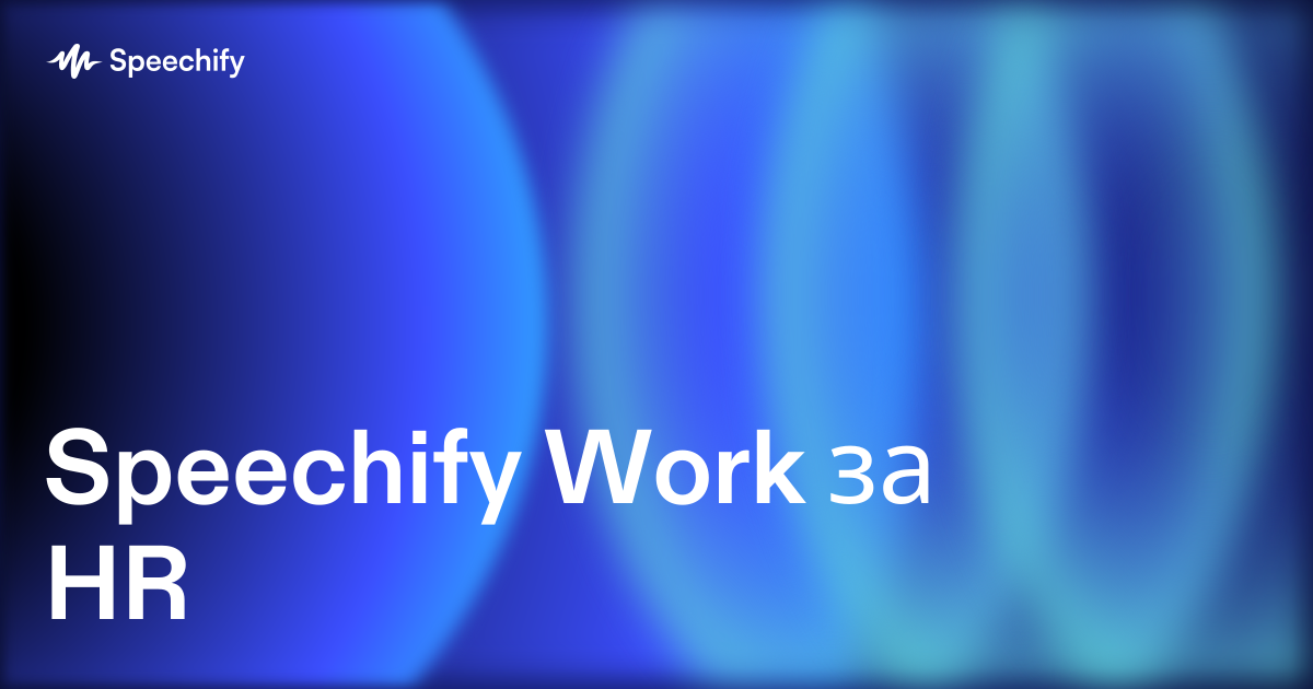 Speechify Work за HR