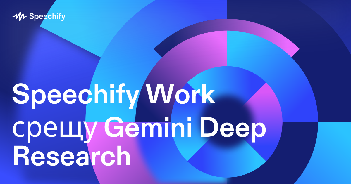 Speechify Work срещу Gemini Deep Research