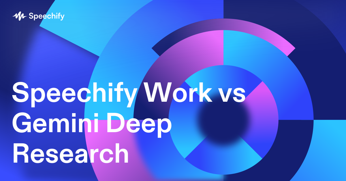 Speechify Work vs Gemini Deep Research