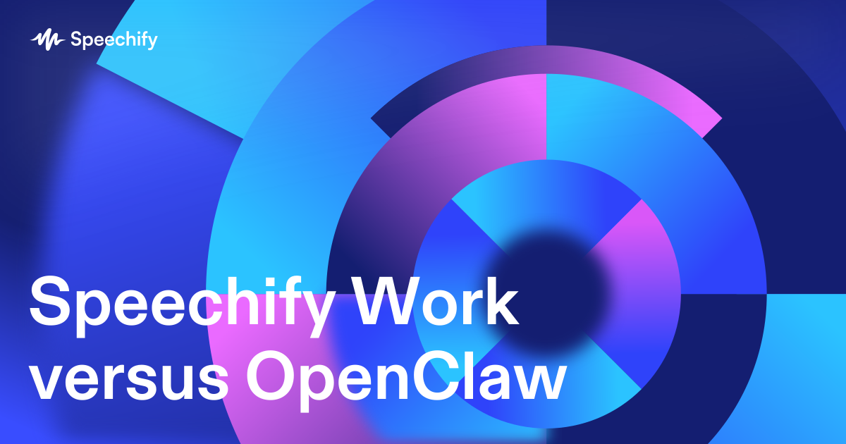 Speechify Work versus OpenClaw