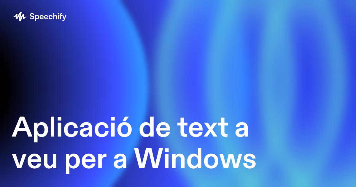 Aplicació de text a veu per a Windows