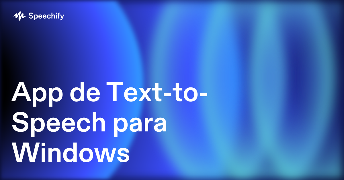 App de Text-to-Speech para Windows