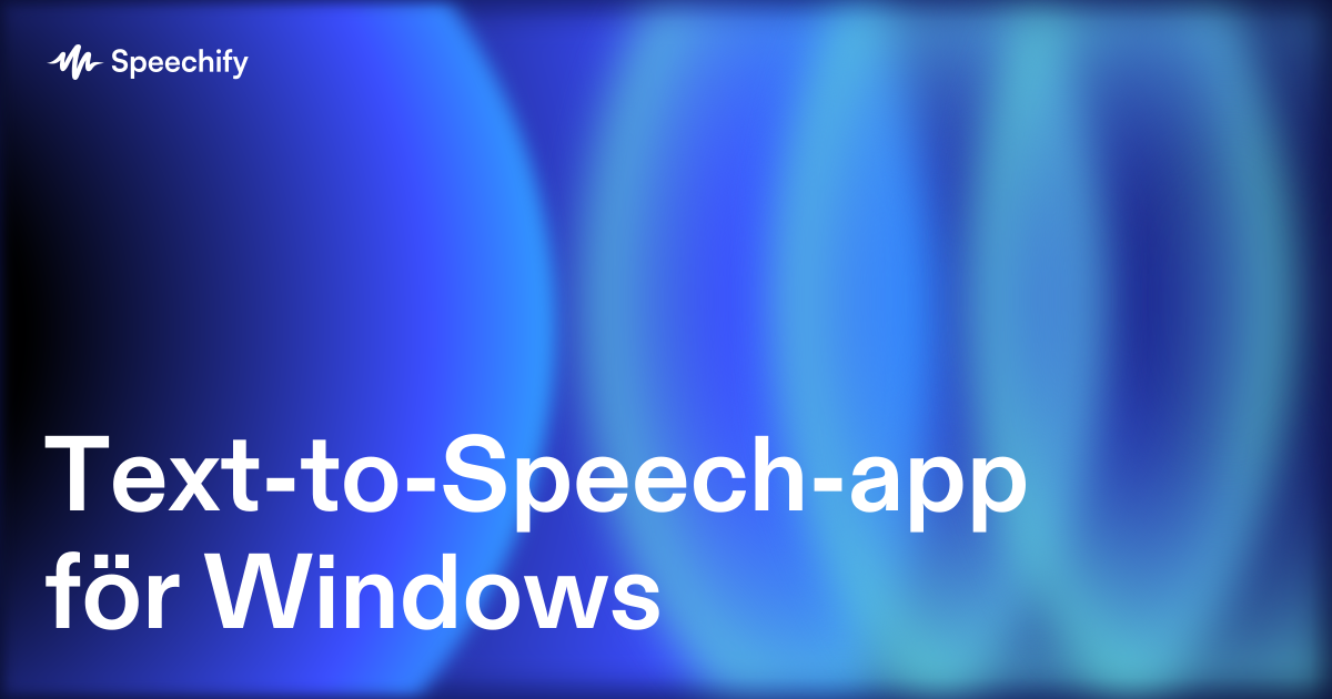 Text-to-Speech-app för Windows