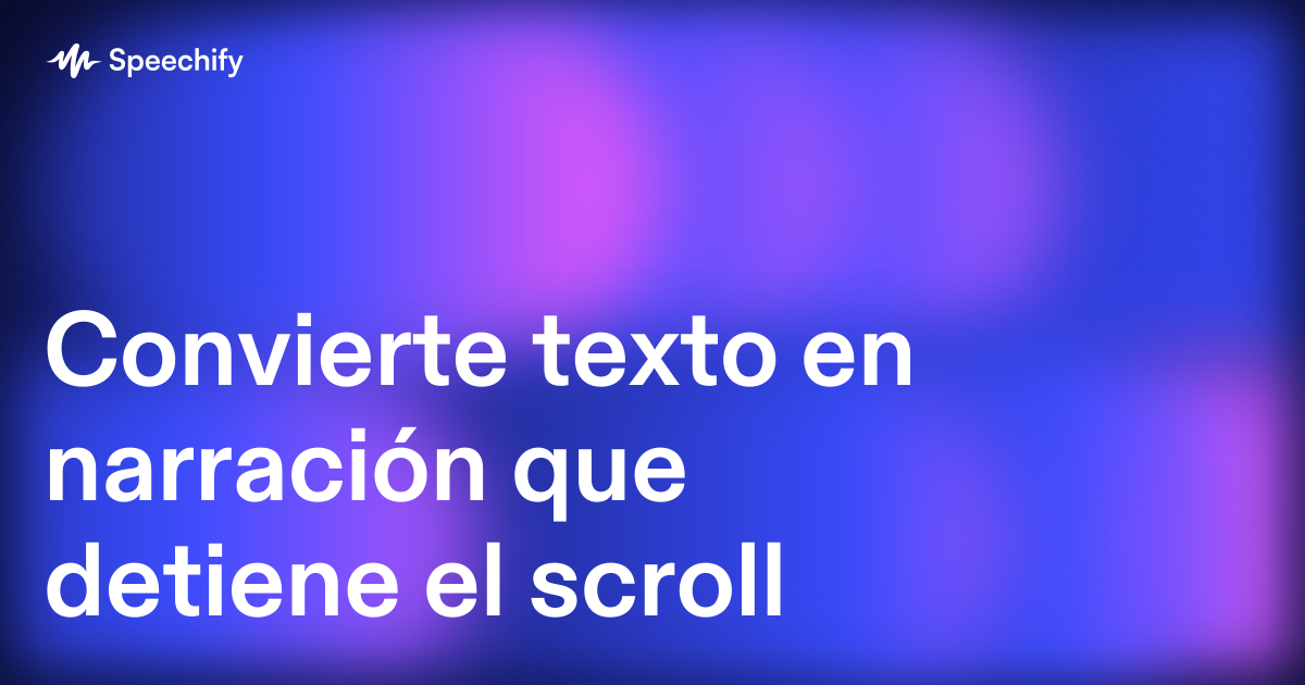 Convierte texto en narración que detiene el scroll