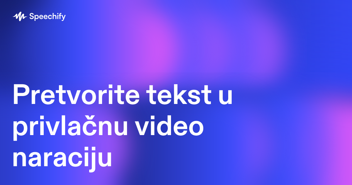 Pretvorite tekst u privlačnu video naraciju