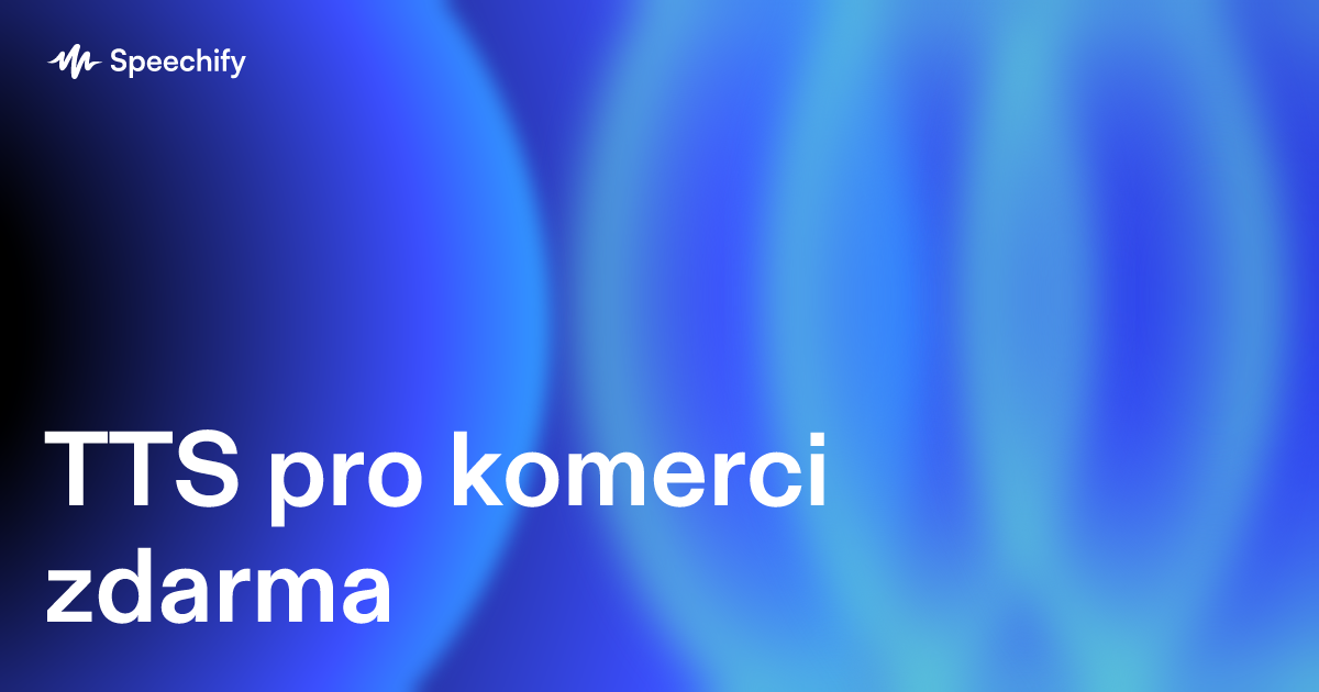 TTS pro komerci zdarma