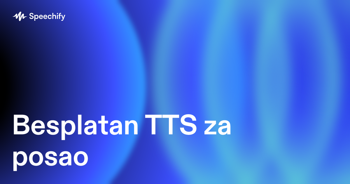 Besplatan TTS za posao