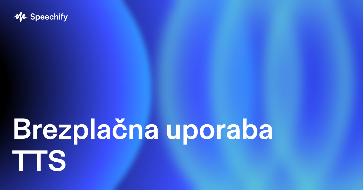 Brezplačna uporaba TTS