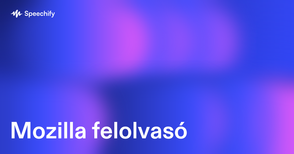Mozilla felolvasó