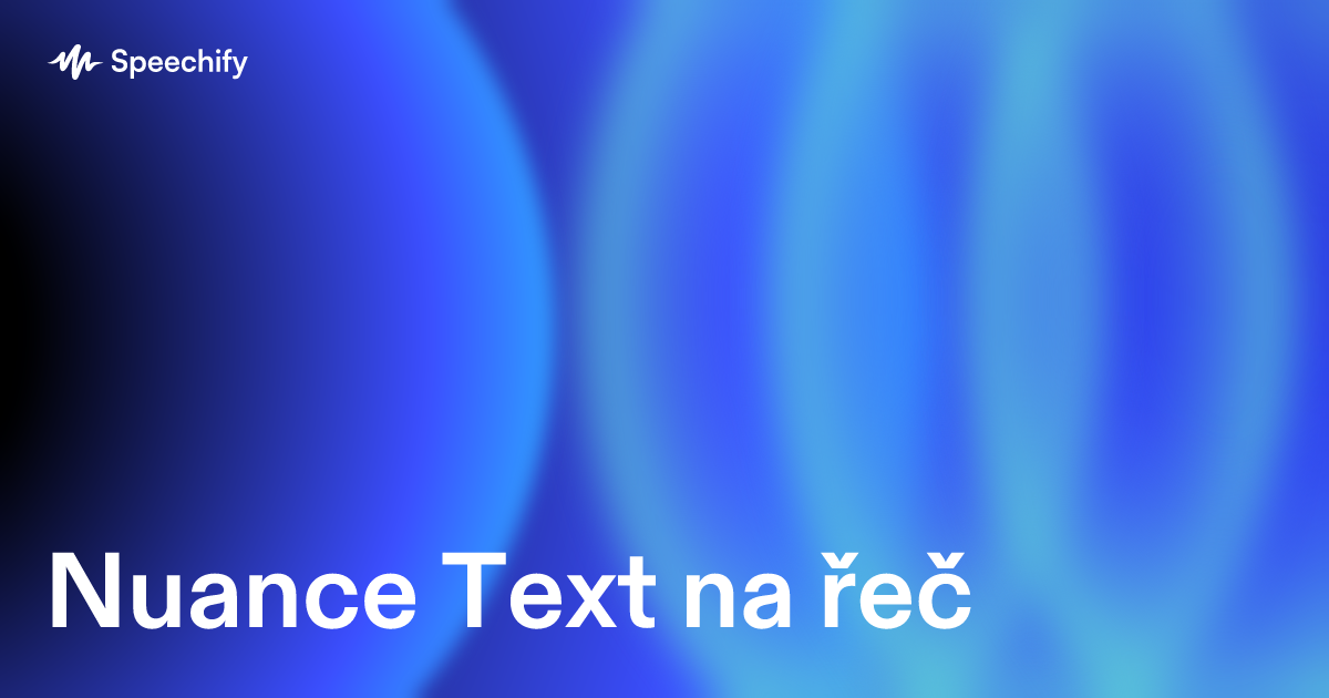 Nuance Text na řeč