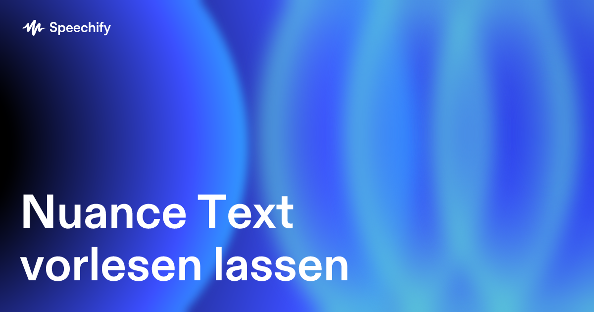 Nuance Text vorlesen lassen