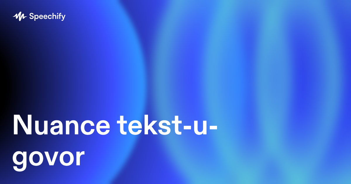 Nuance tekst-u-govor