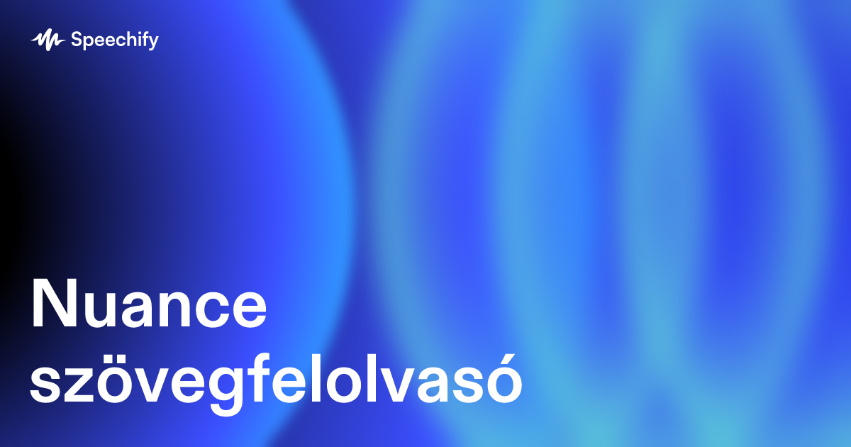 Nuance szövegfelolvasó