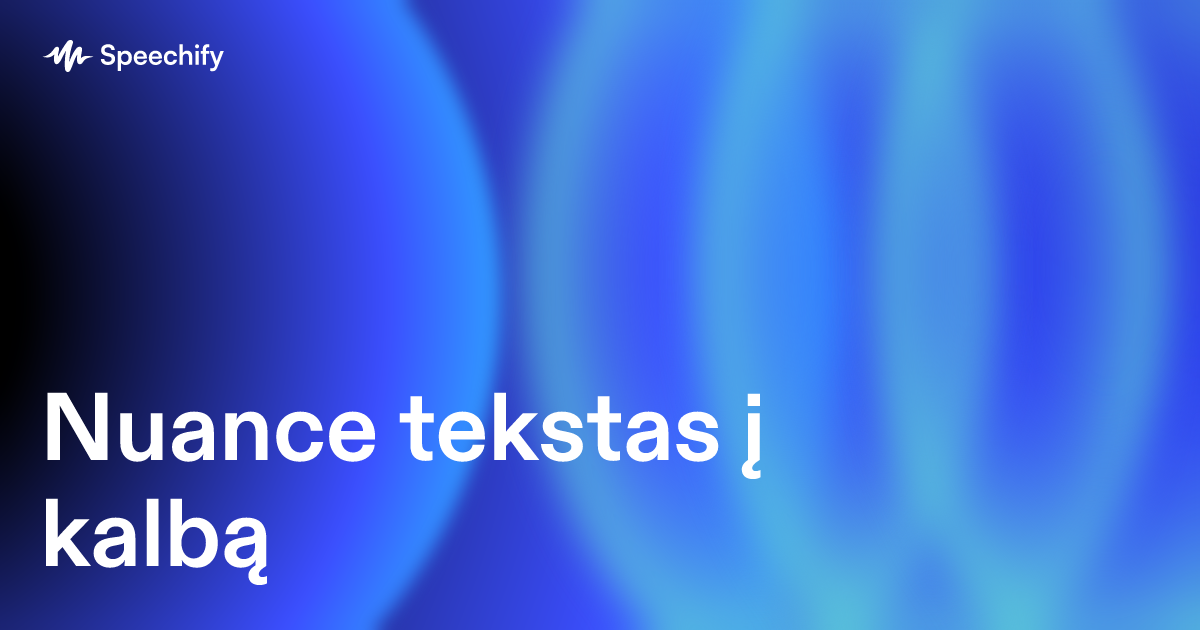 Nuance tekstas į kalbą