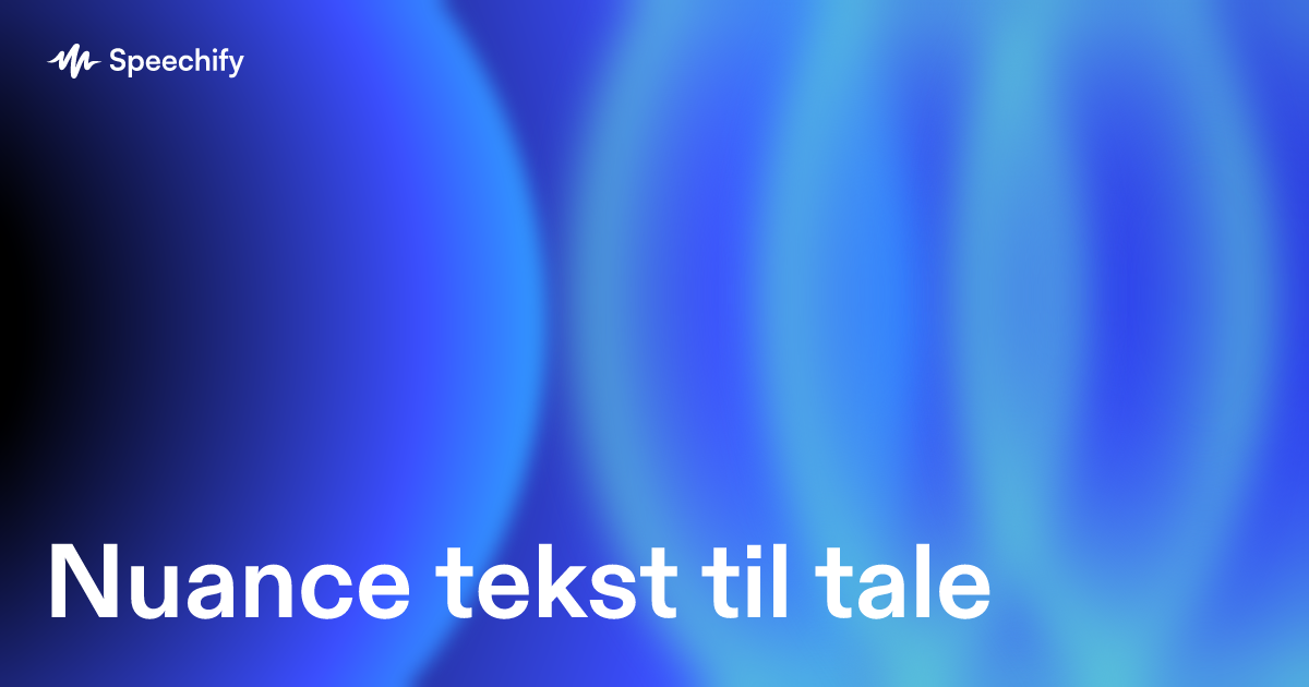 Nuance tekst til tale