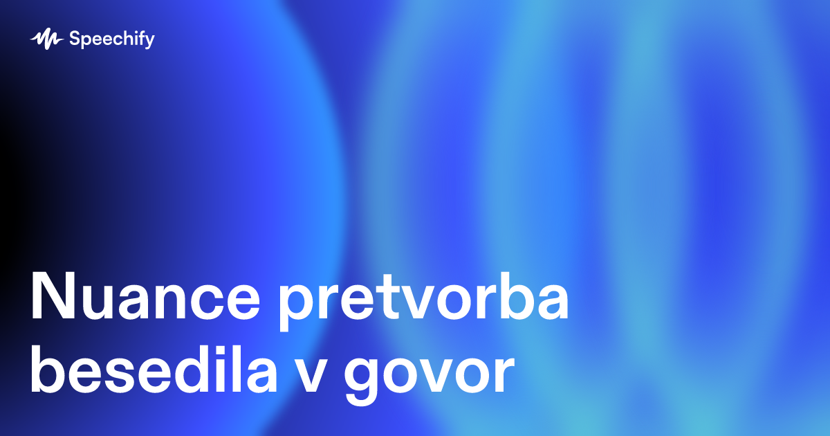 Nuance pretvorba besedila v govor