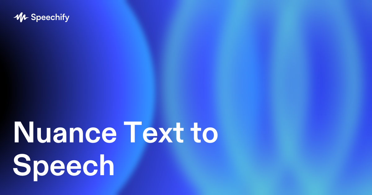 Nuance Text to Speech